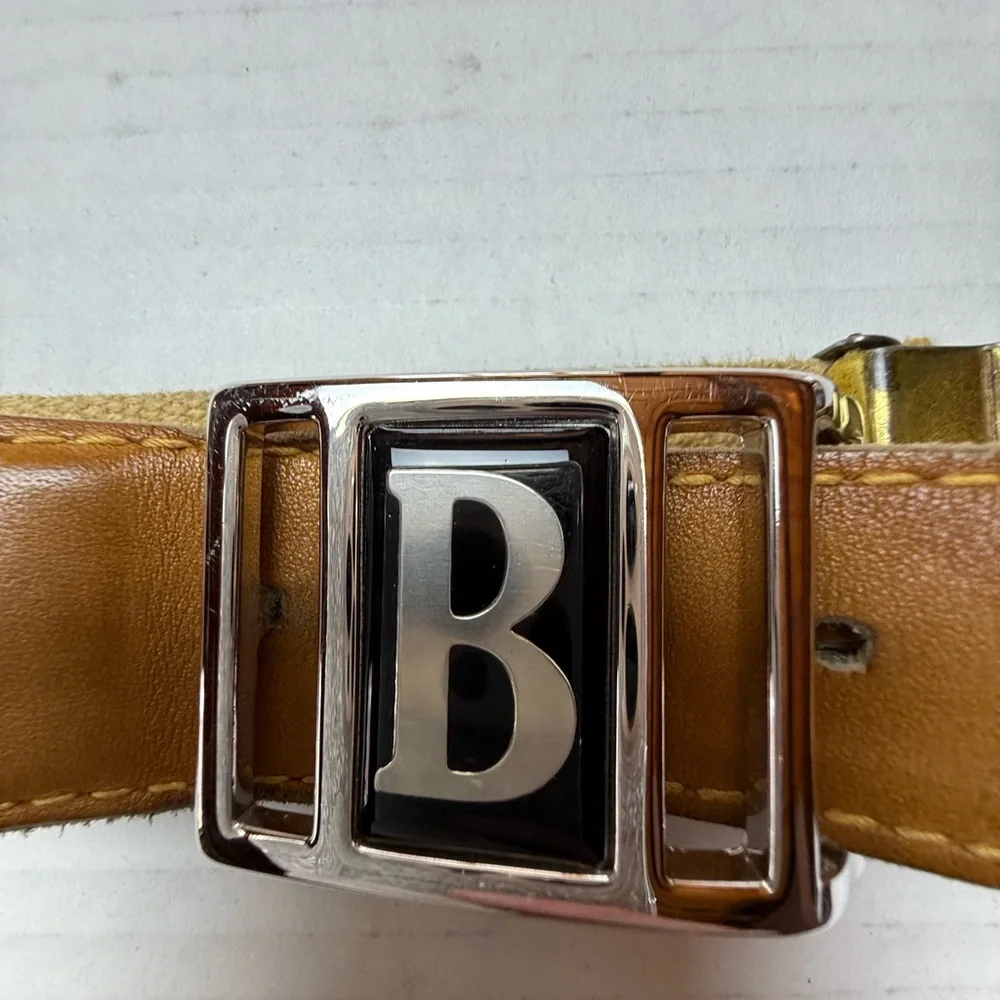 Vintage Leather And Fabric Belt Deer Men’s‎ 44.5” Hunting Woodland Buck Buckle